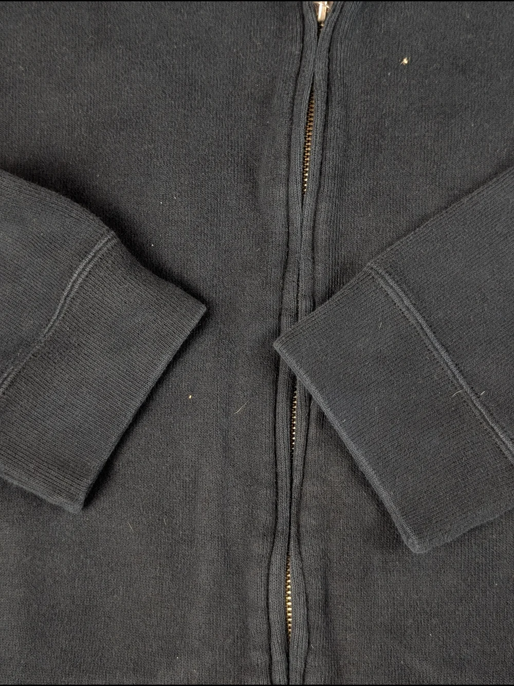 Polo‎ Ralph Lauren Full Zip Sweater Mens Large Black Cotton Red Pony Mock Neck
